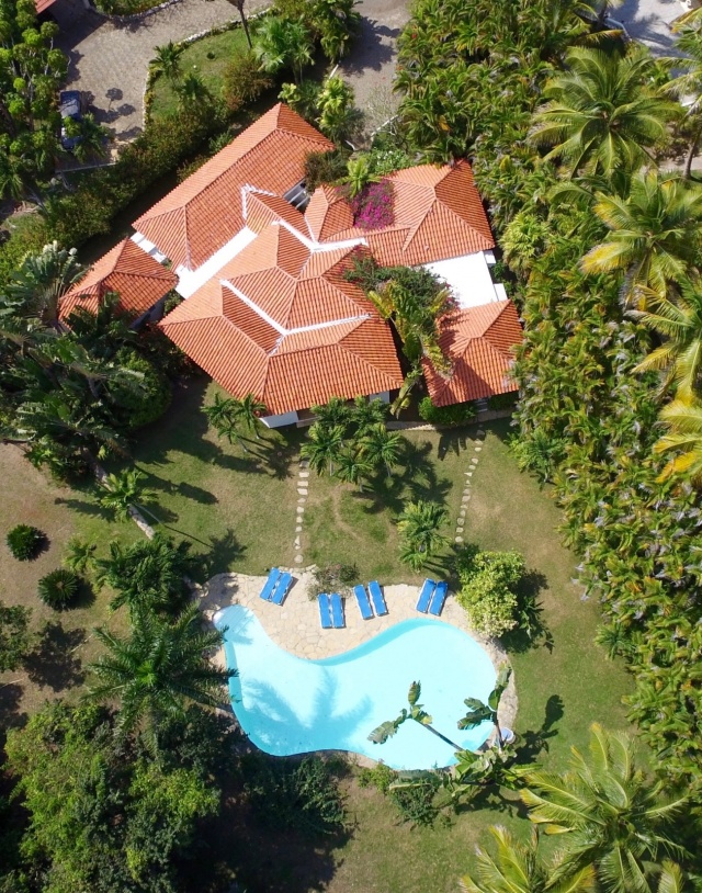 Eagle`s eye view of the villa