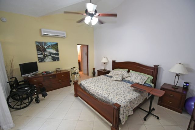 disabled friendly bedroom in the villa