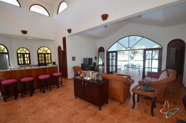 Interior of villa living areas
